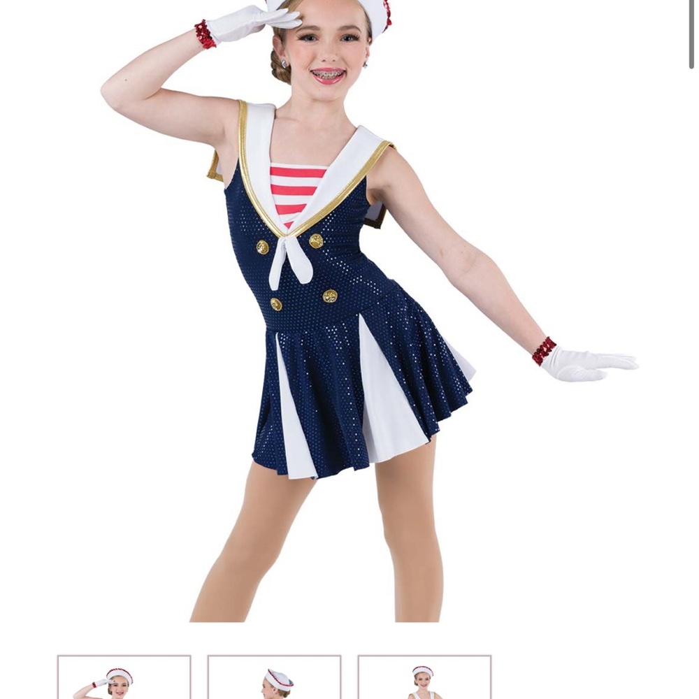Nautical Sailor Kids Costume - Blue and White